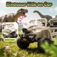 thumbnail image 6 of Xuanlur 12V Dinosaur Ride on Toys, Electric Car for Toddlers 2-4 w/Parent Control, Ride on Car w/Lights, 4-Wheel Suspension, Music, Bluetooth, 2.49-3.11MPH, Simulated Animal Vehicle for Kids (Khaki), 6 of 6