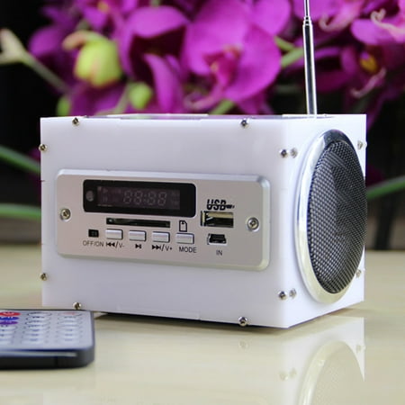 Multifunctional Mini Electronic Transparent Stereo Speaker Box DIY Kit Sound