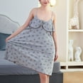 thumbnail image 4 of Defitshape Women's Plus Size Nightgown Cotton Chemise Nighties Ruffle Soft Sleeveless Short Cute Sleep Lounge Dress Thin Cool Night Gown Grey 4X-Large, 4 of 4
