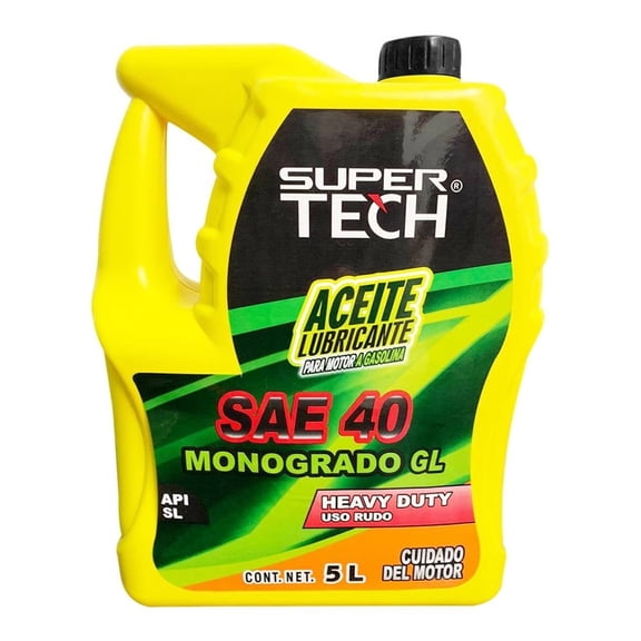 Aceite para Automóvil Super Tech Monogrado SAE 40 5 Lts