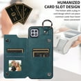 thumbnail image 5 of Nalacover for Samsung Galaxy A22 5G Wallet Case with Card Slots & Metal Finger Ring, Durable PU Leather Back Double Magnetic Botton Flip Kickstand Purse Shockproof Phone Case,Green, 5 of 10