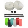 thumbnail image 4 of Splihome 2Pcs Colored Leather Perforated Bike Handlebar Tape Non-Slip Dead Fly Wrap Tape White, 4 of 6