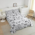 thumbnail image 3 of Western Comforter Set King Size, White and Black Cowboy Cow Bedding Set Cowboy Comforter Desert Cactus Duvet Set Soft Bed Set, 3 of 6