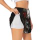 thumbnail image 1 of Balery Realistic Rose Skull Pantalones cortos deportivos para mujer con forro y dos bolsillos, elásticos, para entrenamiento, gimnasio, yoga-Small, 1 of 7