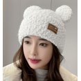 thumbnail image 4 of Gorro con pelo de cordero para niños, suéter cálido para otoño e invierno, gorro con orejas de Mickey, bonito gorro con pelo, oso estudiante, 4 of 5