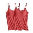 thumbnail image 2 of Xunlbb Tops for Women Womens 2pc Solid Color Adjustable Slim Camisole Tank Top Without Steel Ring Underwear Yoga Sports Tank Beach Vacation Clothes for Women S-4XL, 2 of 4