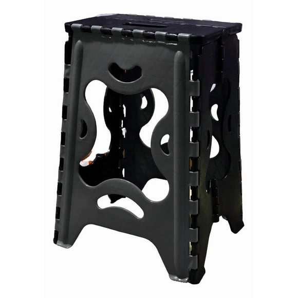Banco Plegable Grande Portatil Plastico Soporta 120kg 1pz Acabado De La Estructura Mate Color Negro