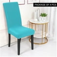 thumbnail image 3 of 4pcs Washable Stretch Chair Cover Removable Covers Protectors for Dining Room LakeÂ&nbsp;blue, 3 of 6