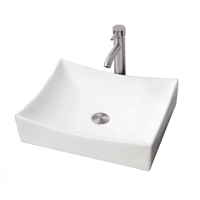 Esatto® Kit Vela Satin Paquete De Precio Mejorado Con Lavabo, Llave Y Desagües Listo Para Instalar ESATTO PAQUETE COMPLETO DE LAVABO PARA BAÑO