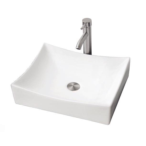 Esatto® Kit Vela Satin Paquete De Precio Mejorado Con Lavabo, Llave Y Desagües Listo Para Instalar ESATTO PAQUETE COMPLETO DE LAVABO PARA BAÑO