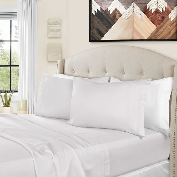 Egyptian Cotton Deep Pocket Bedding Sheets & Pillowcases, 4-Piece Sheet Set by Impressions - California King