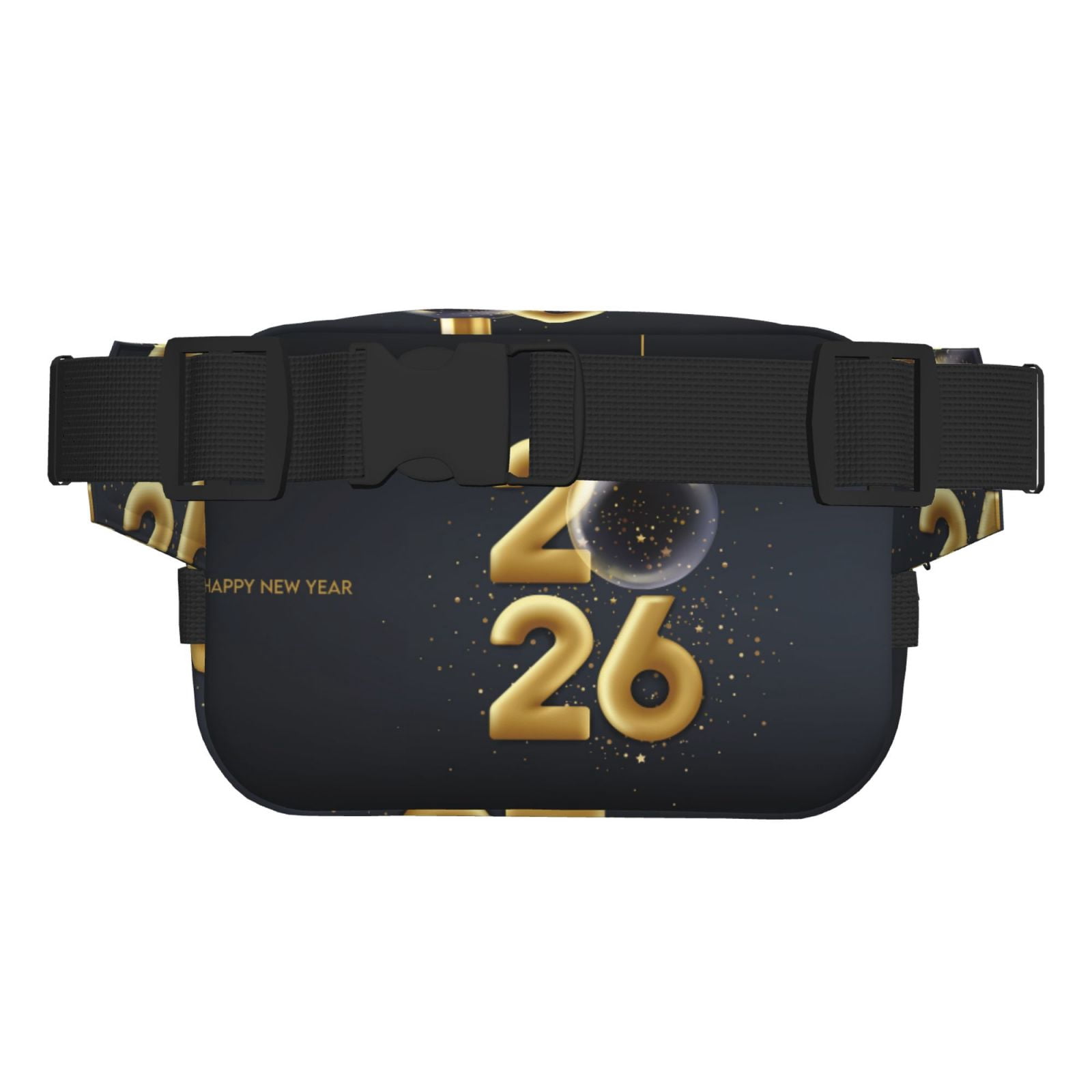 Hirioo Happy New Year 2026 for Double Layer Waist Bag Adjustable Fanny Pack For Travel Running Hiking