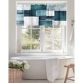 thumbnail image 4 of Curtain Valance for Windows,Abstract Bronze Color Block Kitchen Valances Rod Pocket Short Curtains,Rustic Grey White Geometric Window Treatment Panel for Bedroom Bathroom 54x18in, 4 of 9