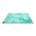 thumbnail image 2 of Ahgly Company Machine Washable Indoor Rectangle Abstract Turquoise Blue Contemporary Area Rugs, 6' x 9', 2 of 4
