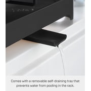 Yamazaki Home Wire Dish Rack, Steel, Holds 17.6 lbs - L 9.06 x W 16.54 x H 6.69 inches Black Black Finish