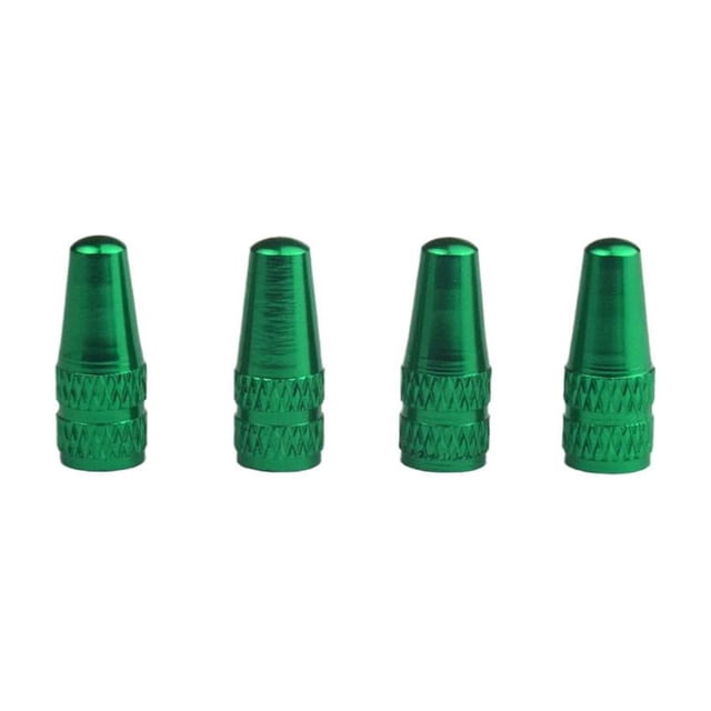 Aluminum Presta Valve Caps with Integrated Core Remover Tool 4-Piece Set for Bicycle Tire Maintenance
