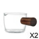 thumbnail image 1 of Jarras medidoras de café,50ml Vaso medidor de café expreso Caño doble,Jarra de café expreso Jarra de vidrio transparente Mango de madera,Taza Jarra Jarra para Resistente al, 1 of 8