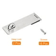 thumbnail image 3 of Uxcell 6'' Stainless Steel Thick Door Latch Hasp Lock Padlock with Screws, Silver 2 Pack, 3 of 5