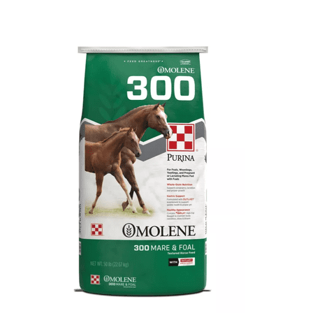 Omolene #300 Growth Foal and Lactating Mare Horse Feed, 50 lb. Bag