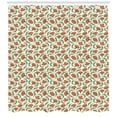 thumbnail image 3 of Ambesonne Floral Shower Curtain, Carnations Curlicue Leaves, 69"Wx75"L, Cream Multicolor, 3 of 3