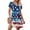 Beige, variant on Fourth of July Party Dress – Women's Lightweight V-Neck Short Sleeve Flag Print Sundress, Casual Fit