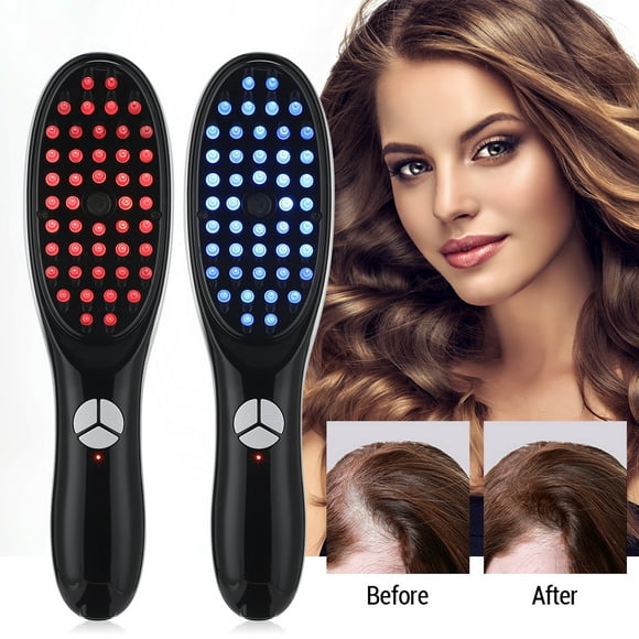 Electric Spray Massage Comb,Scalp Massager,Micro Current Head Meridian Massager Anti Hair Loss Physiotherapy Apparatus Red and Blue Light Nourishing Scalp