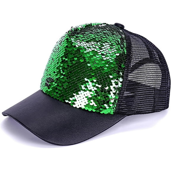 LINLIN Baseball Cap, Shining Sequin Hat, Casual Sport Sun Caps Sequins Shining Breathable Adjustable Hats