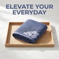 thumbnail image 4 of REGALWOVEN Hand Towels Set of 2 Embroidered Floral Pattern Decorative Towel Cotton Absorbent Soft Bathroom Hand Towel Set Navy Blue 14" x 31", 4 of 6