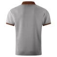 thumbnail image 5 of Paiwinds Men's Color Block Short Sleeve Half-Zip Stand Collar Pocket Casual Sportswear T-Shirt, 5 of 9