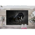 thumbnail image 6 of Black Rug, Bath Rugs, Animal Rug, Easy to Clean Rugs, Pattern Rug, Farmhouse Rugs, Black Horse Rug, Dining Room Rug, Housewarming Gift Rug, 1.7'x2.3' - 50x70 cm, 6 of 8