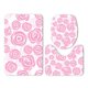thumbnail image 1 of ABPHQTO Pétalo De Rosa Planta Rosa Abstracta Juego de alfombras de baño de 3 piezas Alfombra de baño Alfombra de contorno y tapa de inodoro, 1 of 2