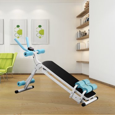 Abdominal Cruncher Sit-Up Bench - Foldable Home Gym Workout Machine (330lb Capacity)