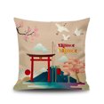 thumbnail image 3 of Funda de cojín japonesa MT. Fuji Ukiyo-e Funda de almohada Sofá Coche Hogar Cama Decoración 45x45cm, Juego de 4 piezas JAMW Sencillez, 3 of 5