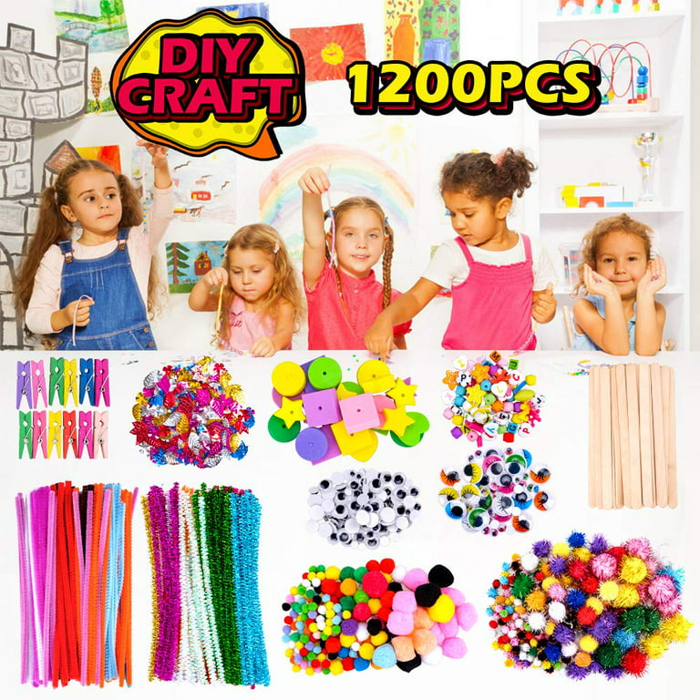 FUNZBO Arts and Crafts Supplies for Kids - Crafts for Kids ages 4-8, Kids  Crafts, Preschool Learning Activities, School Kindergarten Art Project,  Birthday Gift, Craft Kits for Girls Age 4-6, 6-8, 8-12