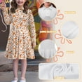 thumbnail image 6 of DISNIMO Corgi Dress for Girls Paw Print Dress Kids Long Sleeve Skater Dress Girls Collared Dress Fall Swing Dress Girl Twirl Dress Girls Dresses with Buttons Animal Print Little Girls Dress 3-4, 6 of 7