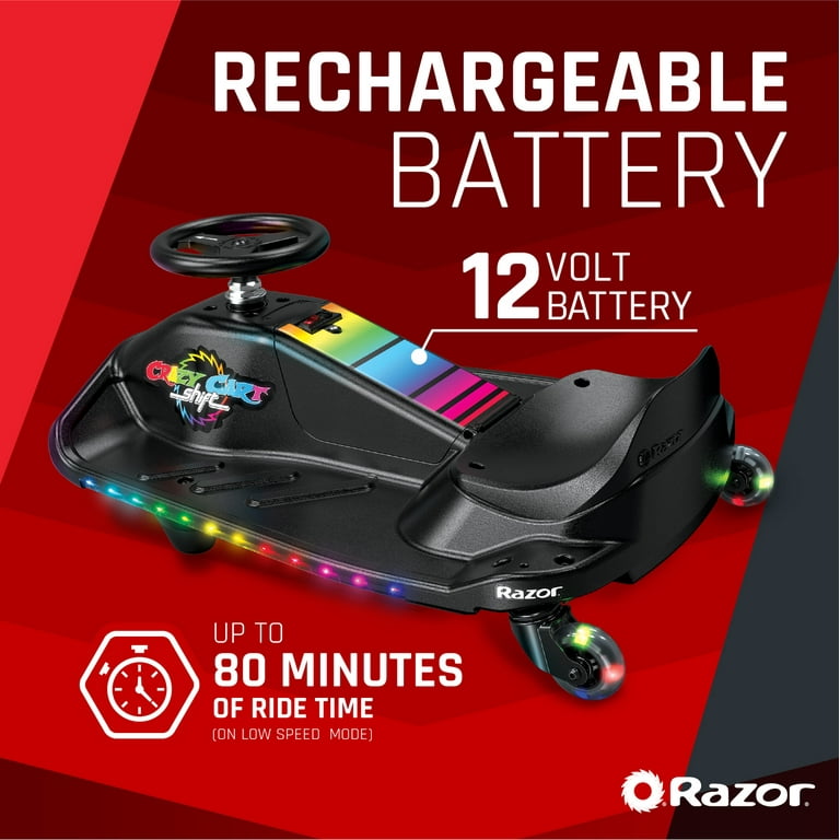 Razor 12 Volt Electric Powered Crazy Cart Shift - For Ages 8 and up 