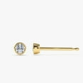 thumbnail image 2 of 0.50 Ct Round Cut Natural Moissanite Bezel Setting Stud Earrings, 14k Yellow Gold Plated Wedding Earrings for Women, Perfect Gift for Her, 2 of 2