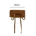 thumbnail image 5 of Women Girdle Smooth Faux Leather Solid Color Wide Lace Up Adjustable Anti-slip Firm Stitching Retro Slim Waist Decoration Dress Coat Sweater Waist Belt Waistband, 5 of 7