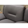 thumbnail image 4 of Pemberly Row Modern Upholstered Faux Leather Chair in Black / Gray, 4 of 5