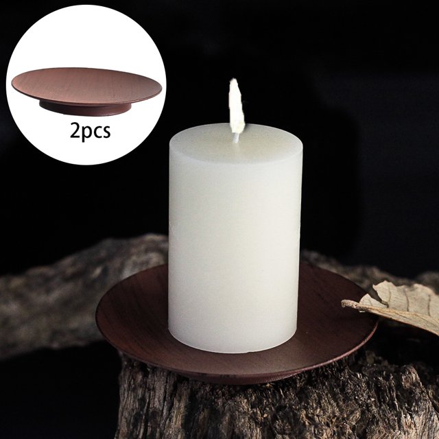 2x candeliere de pilar de retro, candelieres decorativos de rojo, candelieres de soporte para , escritorio, Navidad BLESIY Plato Portavelas