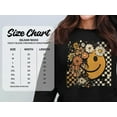 thumbnail image 7 of Floral Smiley Face With Checkered Pattern Trendy Sweatshirt (L, MilitaryGreen), 7 of 7