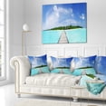 thumbnail image 3 of Designart Maldives Panorama - Seascape Photography Throw Pillow - 16x16, 3 of 5