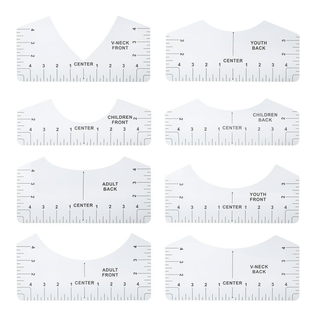 Alignment Tool, Convenient Wear-resistant T-shirt Guide Ruler Transparent Durable For Offices For Tailor Shops For Homes For Art Shops White,Transparent
