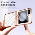 thumbnail image 5 of for Samsung Galaxy Z Flip 5 Case, Mantto Premium Elegant Patterned Leather Shockproof Cover with Ring Stand Holder Flip Folio Case with Hinge Protection for Samsung Z Flip 5, White, 5 of 7