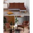 thumbnail image 6 of Dark Brown Couch Cushion Covers Stretch, Washable Sofa Seat Covers Individual Seat Cushion Sofa Slipcovers Vintage Country Monochrome Chocolate Color Couch Cover Furniture Protector L-1PCS, 6 of 7