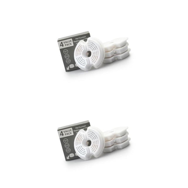 Greeniant 4 piezas de fuente de agua para mascotas, filtro de repuesto, alimentador con forma de flor lavable, filtros de agua, accesorios de Se muestra como imagen 2piezas
