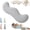 Gray, variant on Cooling Body Pillow for Side Sleepers, Curved Cooling Pillow for Adults, Removable Washable Cover, Memory Foam Full Body Support Long Pillow for Back,Knees,Legs & Relaxing Sleep