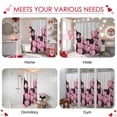 thumbnail image 6 of Valentine's Day Shower Curtain Black Pink Love Heart Bathroom Curtains with Hooks, Waterproof Fabric Balloon Romantic Bath Shower Curtains Set for Bathroom Bathtubs Valentines Decor 72x72 Inch, 6 of 9