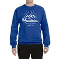 thumbnail image 2 of Matthew 17:20 He Moves Mountains | Mens Christian Crewneck Graphic Sweatshirt, Royal, 2XL, 2 of 3