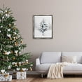thumbnail image 2 of Wintery Snow Tree Scene Holiday Graphic Art Luster Gray Framed Art Print Wall Art, 2 of 6